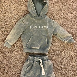 Lightly worn Little Bipsy 12-18 aqua surf club set.